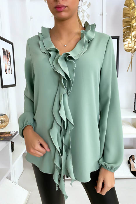 Blouse col jabot 