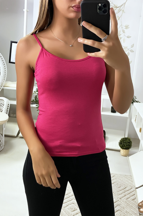 Débardeur fuchsia, top basic.