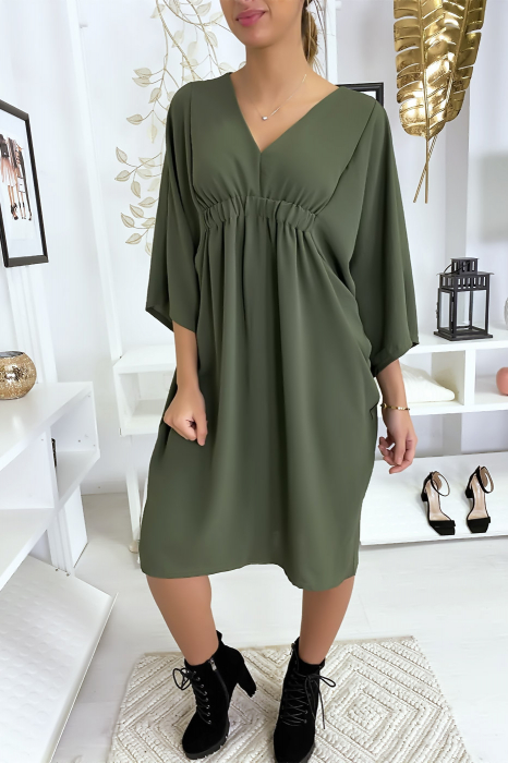 Robe ample chic Kaki