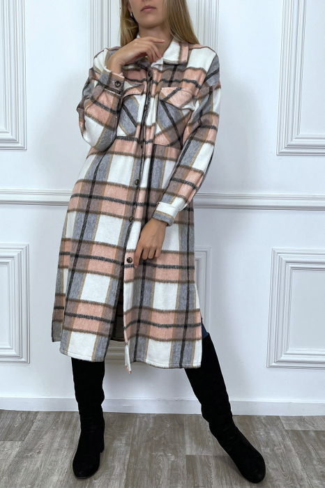 Chemise Carreaux Ceinture Longue Veste A Carreaux Veste Longue