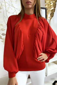 Blouse ample élégante Rouge