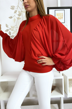 Blouse ample élégante Rouge