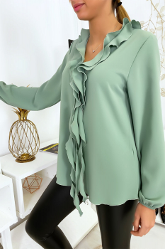 Blouse col jabot 