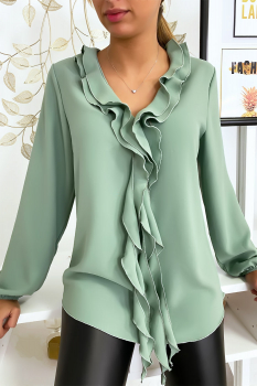 Blouse col jabot 