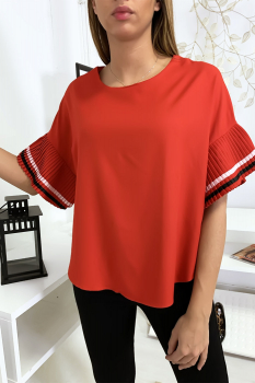 Blouse fluide Rouge