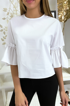 Blouse noeud au dos Blanc