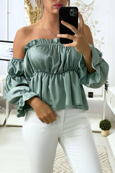 Bustier satin manche séparé