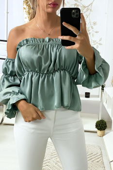 Bustier satin manche séparé