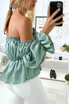 Bustier satin manche séparé
