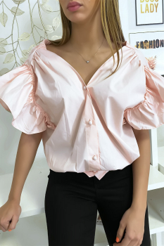 Chemise décolleté sbuffo Rose