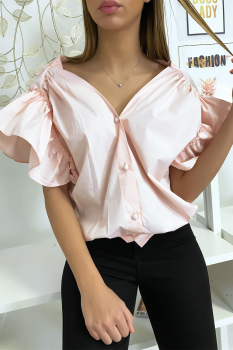 Chemise décolleté sbuffo Rose