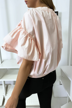 Chemise décolleté sbuffo Rose