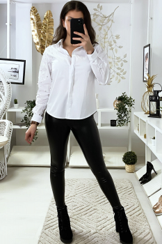 Chemise perles Blanc