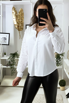 Chemise perles Blanc