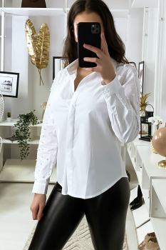 Chemise perles Blanc