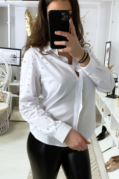Chemise perles Blanc