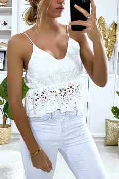 Débardeur dentelle Blanc