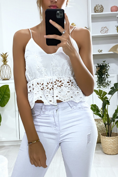 Débardeur dentelle Blanc