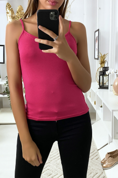 Débardeur fuchsia, top basic.