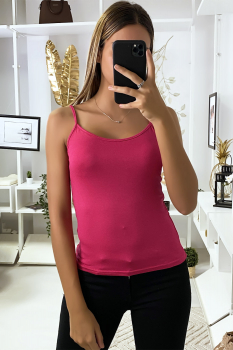 Débardeur fuchsia, top basic.