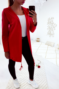 Gilet etoile imprimé Rouge