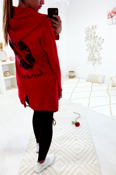 Gilet etoile imprimé Rouge