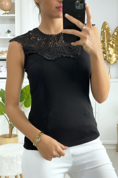 Haut cintré dentelle Noir