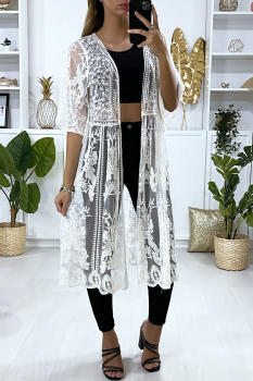 Kimono dentelle Beige