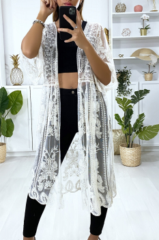 Kimono dentelle Beige