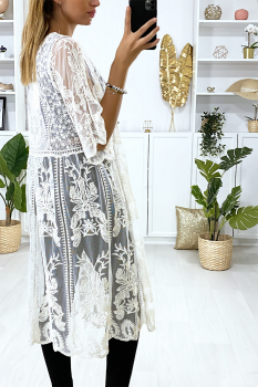 Kimono dentelle Beige
