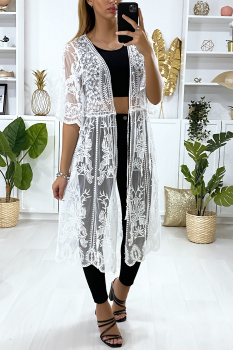 Kimono dentelle Blanc