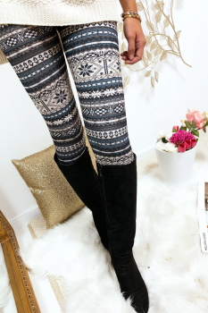 Legging à motif Marron
