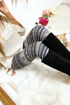 Legging à motif Marron