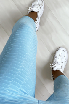 Legging mi longue sportive Bleu