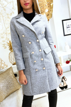 Long manteau élégant Gris