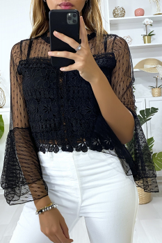 Magnifique haut dentelle Noir