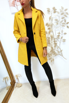 Manteau chaud 3/4 Moutarde