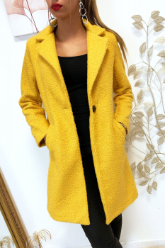 Manteau chaud 3/4 Moutarde