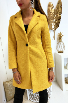 Manteau chaud 3/4 Moutarde