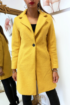 Manteau chaud 3/4 Moutarde