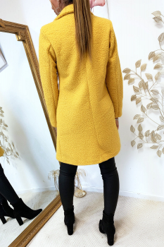Manteau chaud 3/4 Moutarde