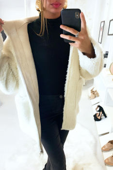 Manteau fausse fourrure Blanc