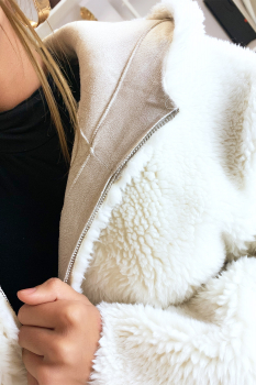 Manteau fausse fourrure Blanc