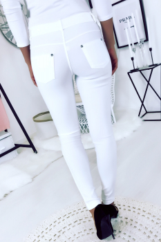 Pantalon basic Blanc