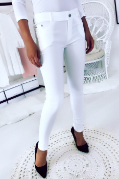 Pantalon basic Blanc