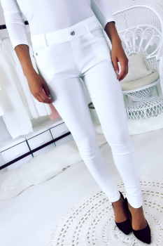 Pantalon basic Blanc