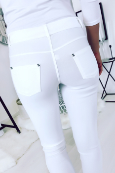 Pantalon basic Blanc