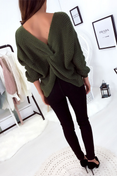 Pull long dos en croix