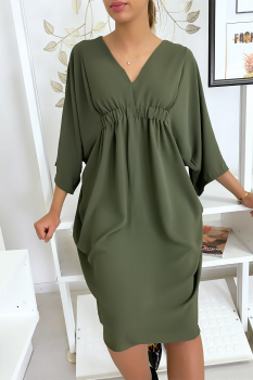 Robe ample chic Kaki
