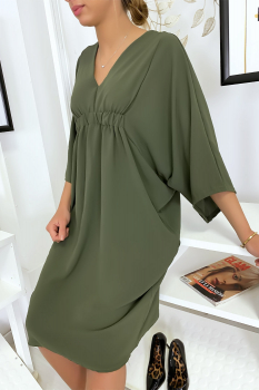 Robe ample chic Kaki